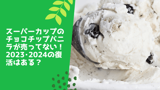 スーパーカップのチョコチップバニラが売ってない！