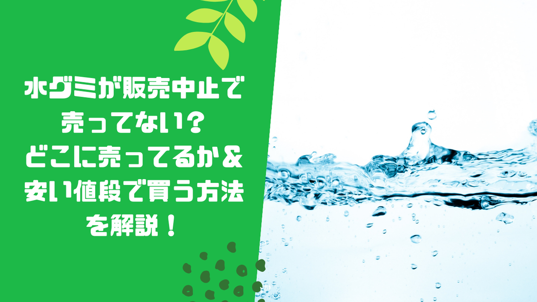 水グミが販売中止で売ってない？