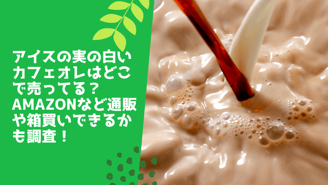 アイスの実の白いカフェオレはどこで売ってる？
