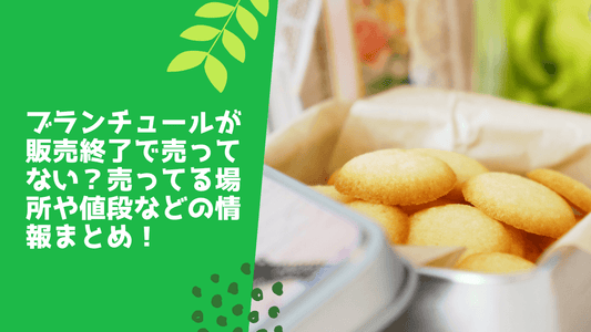 ブランチュールが販売終了で売ってない？売ってる場所や値段などの情報まとめ！