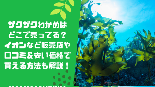 ザクザクわかめはどこで売ってる？