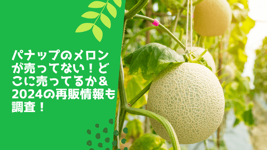 パナップのメロンが売ってない！