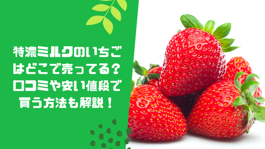 特濃ミルクのいちごはどこで売ってる？口コミや安い値段で買う方法も解説！