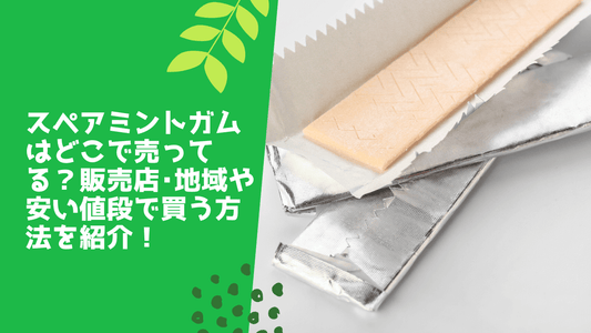 スペアミントガムはどこで売ってる？販売店･地域や安い値段で買う方法を紹介！