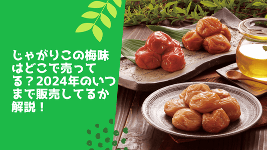 じゃがりこの梅味はどこで売ってる？2024年のいつまで販売してるか解説！