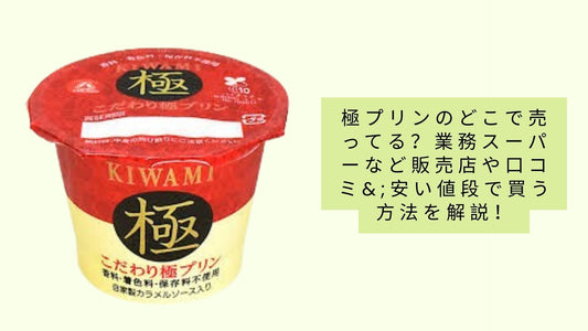 極プリンのどこで売ってる？